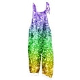 thumbnail image 1 of Ashosteey Women Mardi Gras Overalls Tie-Dye Carnival Sequin Jumpsuit Casual Loose Sleeveless Rompers Vintage Dressy Fashion Pant Plus Size Shoulder Strap One Piece Jumpsuit 2024, 1 of 5