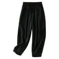 thumbnail image 1 of Ashosteey Women's Harem Baggy Pants Casual Vintage Wide Leg Pant Linen Cotton Drawstring Trousers, 1 of 5