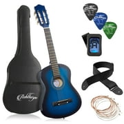 Ashthorpe 30-Inch Beginner Acoustic Guitar Starter Package, Blue