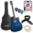 thumbnail image 1 of Ashthorpe 41-Inch Beginner Acoustic Guitar Package - Blue, Complete Starter Kit with Gig Bag, Extra Strings, Strap, and Lessons, 1 of 8