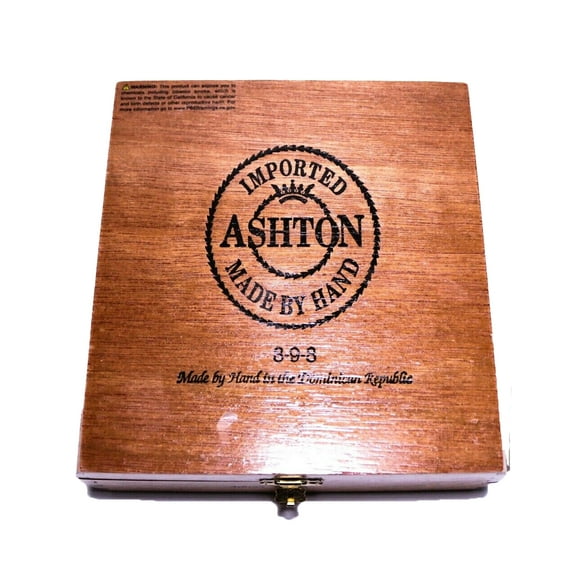 Ashton 8-9-8 Empty Wood Cigar Box 7.25" x 7" x 2"