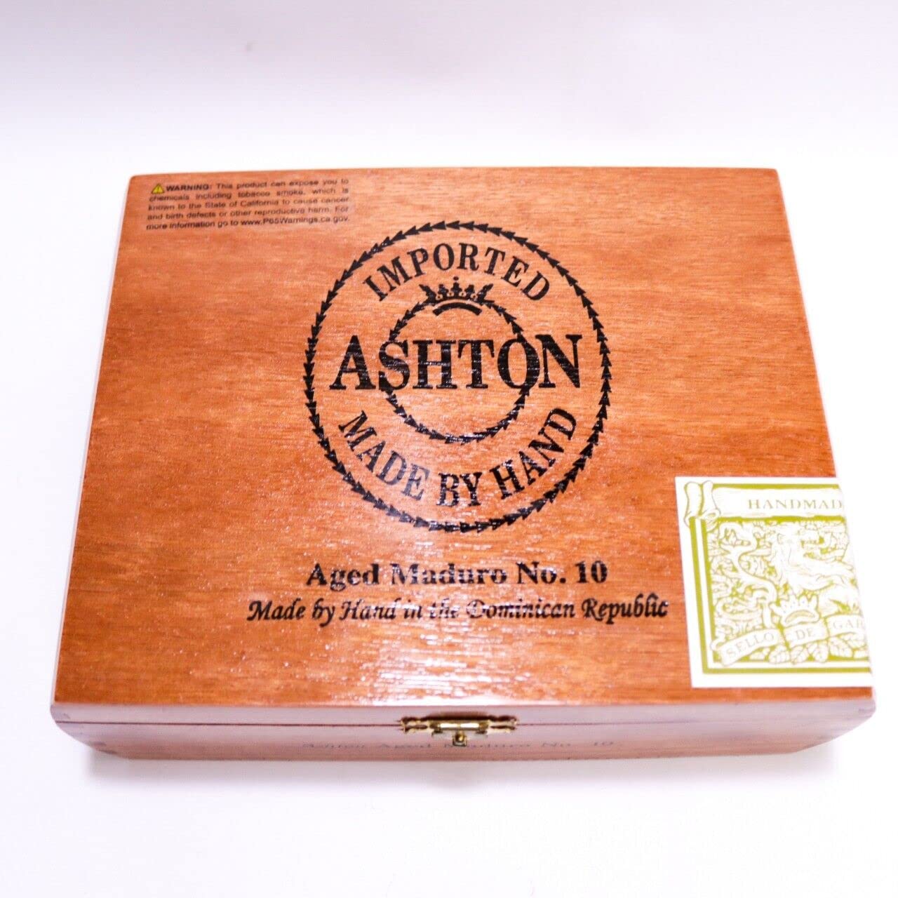 Ashton Double Magnum Empty Wood Cigar Box 8" x 6.75" x 2"