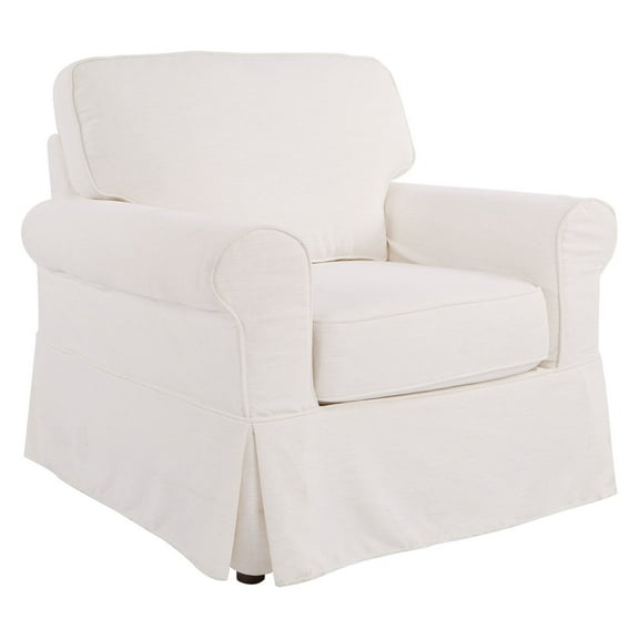Ashton Chair with Ivory Beige Fabric Slip Cover