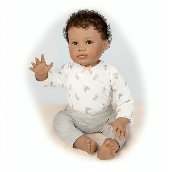 The Ashton-Drake Galleries Such A Doll Photo Contest Collection Issue #8: 'Paris' Baby Doll Handcrafted Lifelike with RealTouch Vinyl and Hand-Rooted Hair by Ping Lau 20-Inches
