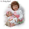 thumbnail image 1 of The Ashton - Drake Galleries A Sister's Love Child and Baby Girl Doll Set Lifelike So Truly Real® Signature Edition Weighted Fully Poseable with Soft RealTouch® Vinyl Skin  by Waltraud Hanl 24", 1 of 6