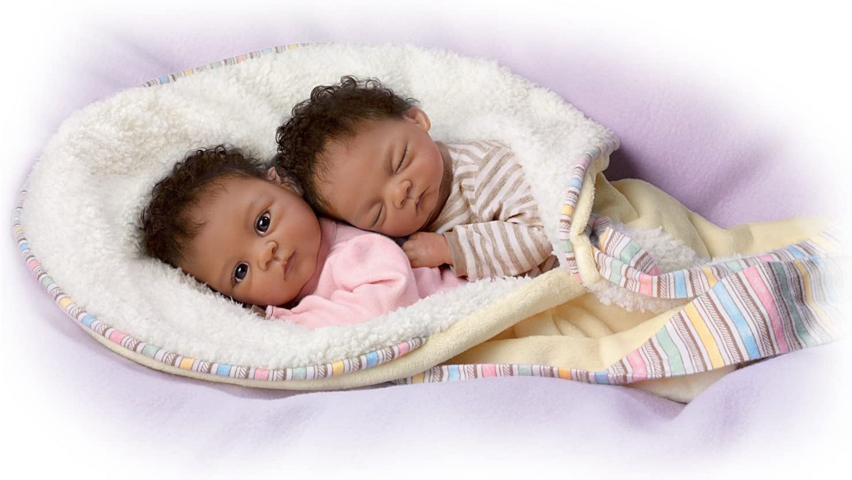 Ashton-Drake Waltraud Hanl "Jada And Jayden" Poseable Twin Baby Doll Set