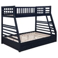 thumbnail image 1 of Ashton Twin Over Full 2-drawer Bunk Bed Navy Blue, 1 of 6