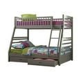 thumbnail image 1 of Ashton Twin Over Full Bunk 2-drawer Bed Grey, 1 of 3