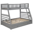 thumbnail image 1 of Ashton 2-drawer Wood Twin Over Full Bunk Bed Grey, 1 of 6