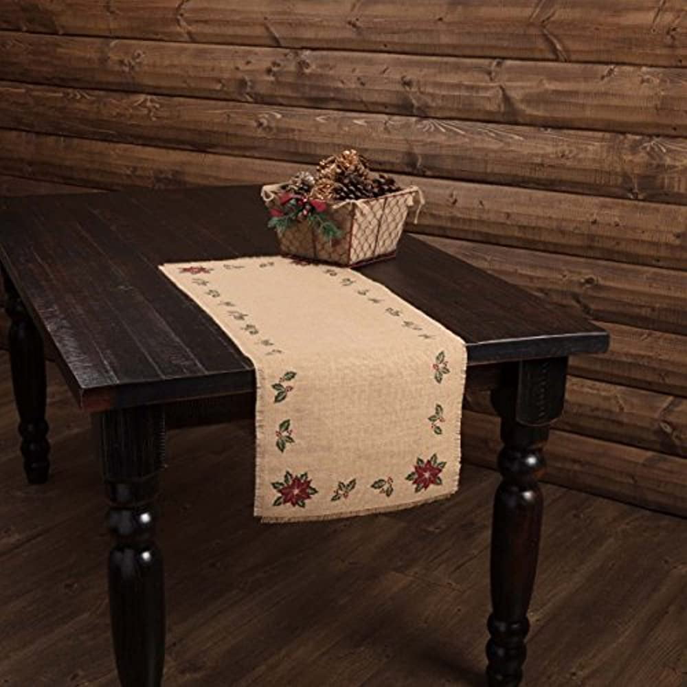 Ashton & Willow Natural Tan Seasonal Decor Jute Burlap Poinsettia Jute ...