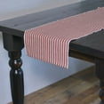 thumbnail image 1 of Ashton & Willow Weathered Red Farmhouse Tabletop Kitchen Harmony Cotton Striped Rectangle 13x72 Runner, 1 of 8