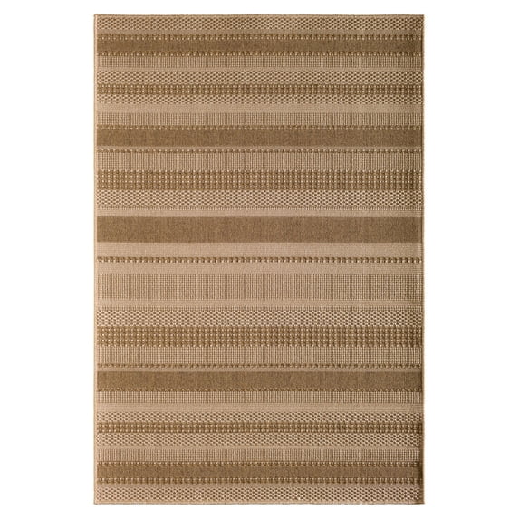 Ashton Woods Stripes Woven Polyproylene outdoor Area Rug, 10' x 7'
