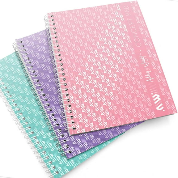 Ashton and Wright A5 Concept Pads Notebook - 200 Pages - 80gsm - Pastel Set of 3