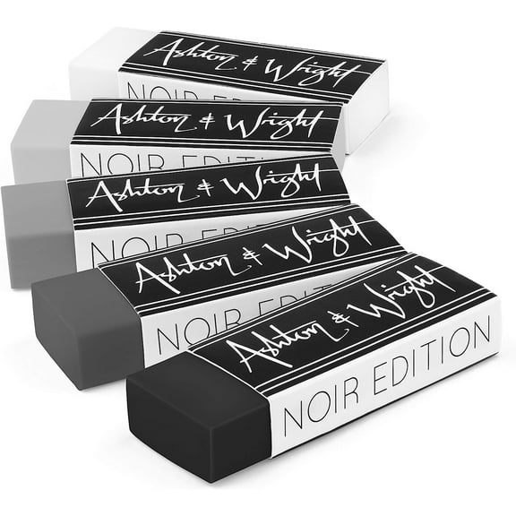 Ashton and Wright - Classic Eraser - Latex Free Plastic Rubber - Pack of 5 Gray Tones