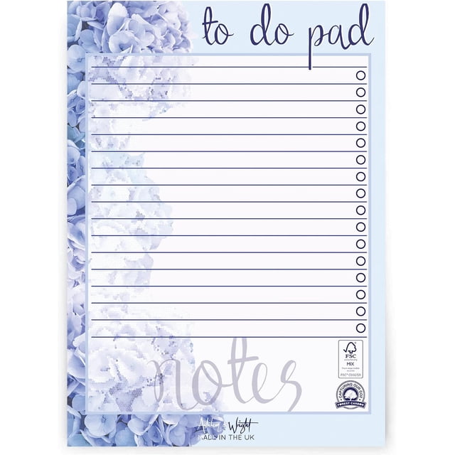 Ashton and Wright - Daily to do Pad – A5 Floral Desk Planner Organiser ...