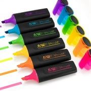 Ashton and Wright ElectroLine Highlighter Marker Pens - Neon Colors - Pack of 6