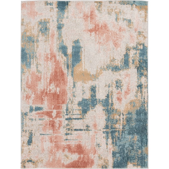 Ashton woods Home Dizleins 5'3" x 7' Ivory Abstract Polypropylene Indoor Area Rug