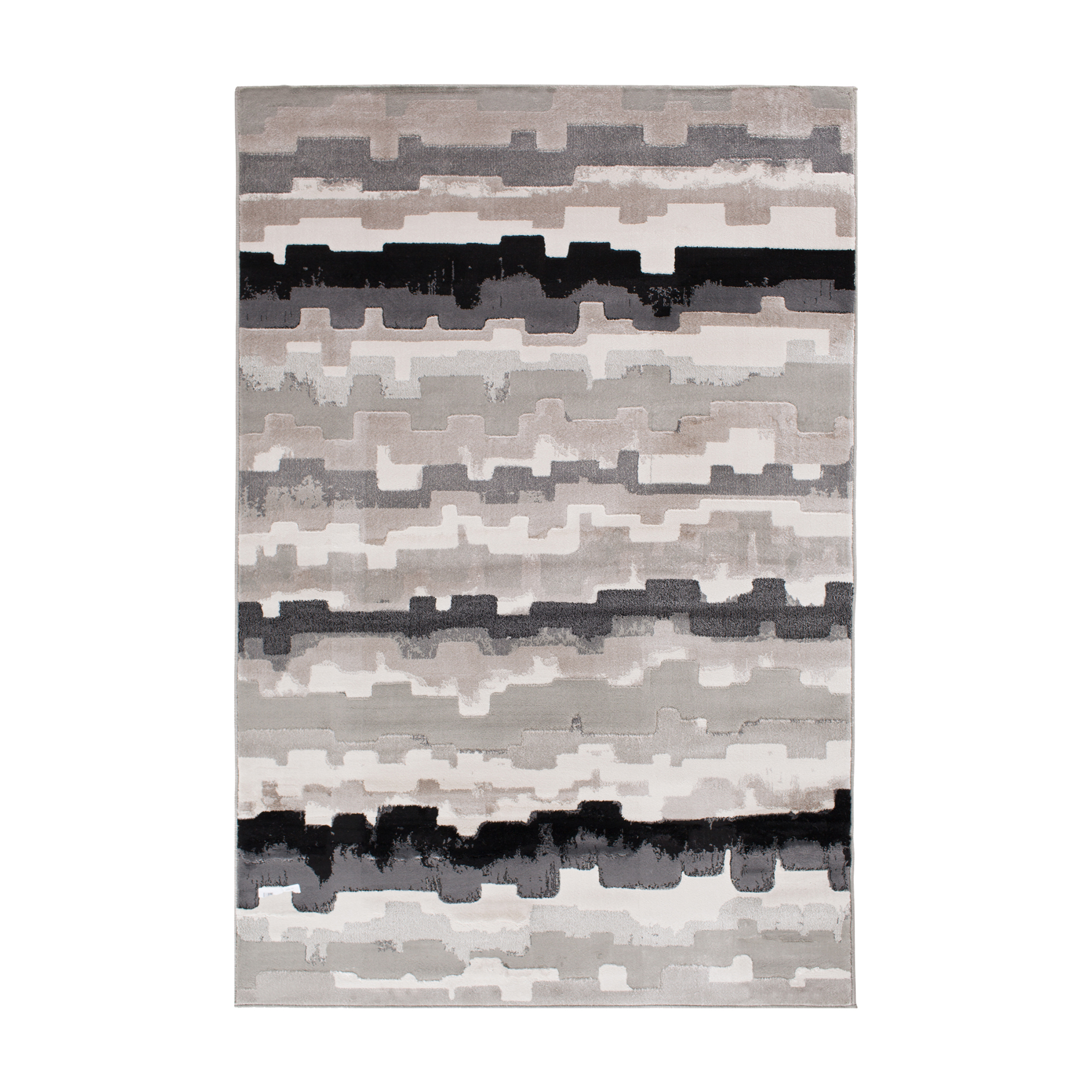 Ashton woods Home Sartengan 5' x 7'6" Grey Abstract Polypropylene Indoor Area Rug