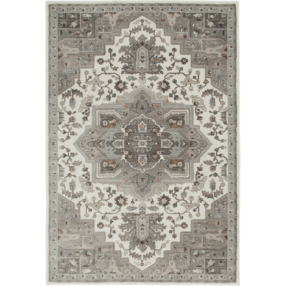 Ashton woods Kimkandia 5' x 7'6" Cream Oriental Indoor Polypropylene Area Rug