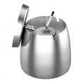 thumbnail image 1 of Ashtray, Ashtray with Lid, Stainless Steel Ashtray for Outdoors, Storm Ashtray As Wind Ashtray, Non- Base (Silver), 1 of 8
