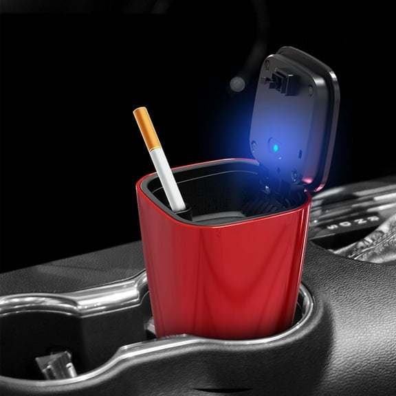 Ashtray Automobile Ashtray Motors Interior Double Cover With Lights Ashtray Portable Car Ashtray Cool Ashtrays