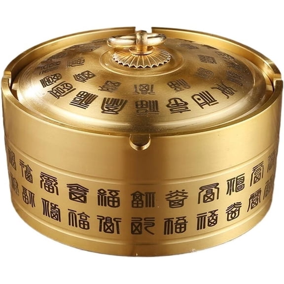 Ashtray Brass Ashtray With Cover For Home Living Room Ashtray Bar Restaurant Ashtray Tabletop Decoration Ashtrays For Smokers Indoor