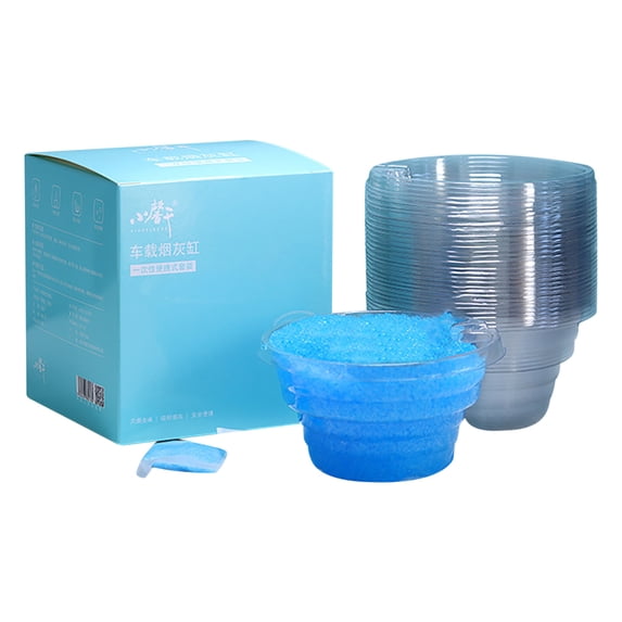 Ashtray,Disposable Ashtrays with Ash Absorbing Balm,30Pcs Disposable AshTray with Instant Dissolution Sand,Small Portative Ash holder - Use On The Vehicle