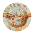 thumbnail image 1 of Ashtray "Floral Hands" 5.5" Circle Metal Tray Tobacco Smoke Accessories - Tray God, 1 of 2