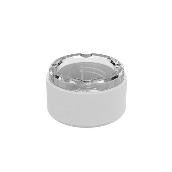 Ashtray- Gray - Available in 5 Colors - Lidded Ashtray - Slip Proof - Thick Glass Ashtray