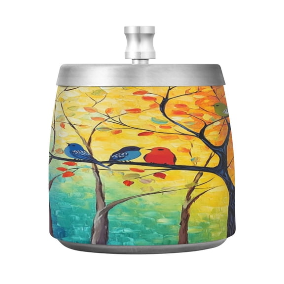Ashtray Home Ashtrays Cigar Ashtray Smokeless Ashtray Fashionable and Durable Colorful Tree Bird