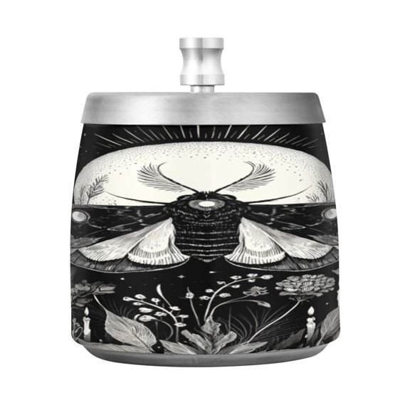 Ashtray Home Ashtrays Cigar Ashtray Smokeless Ashtray Fashionable and Durable Dragonfly Art Black