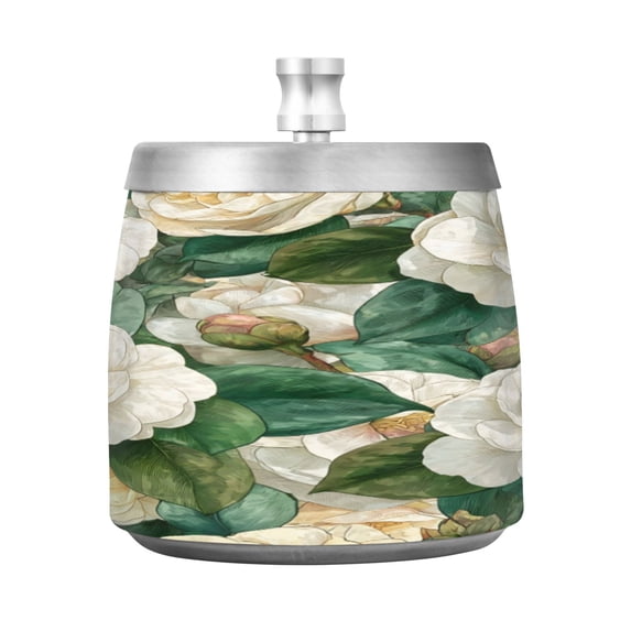 Ashtray Home Ashtrays Cigar Ashtray Smokeless Ashtray Fashionable and Durable Pure White Camellia Blooms