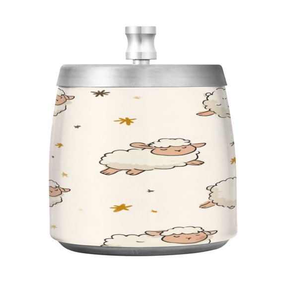 Ashtray Home Ashtrays Cigar Ashtray Smokeless Ashtray Fashionable and Durable White Sheep Jumping Tumble