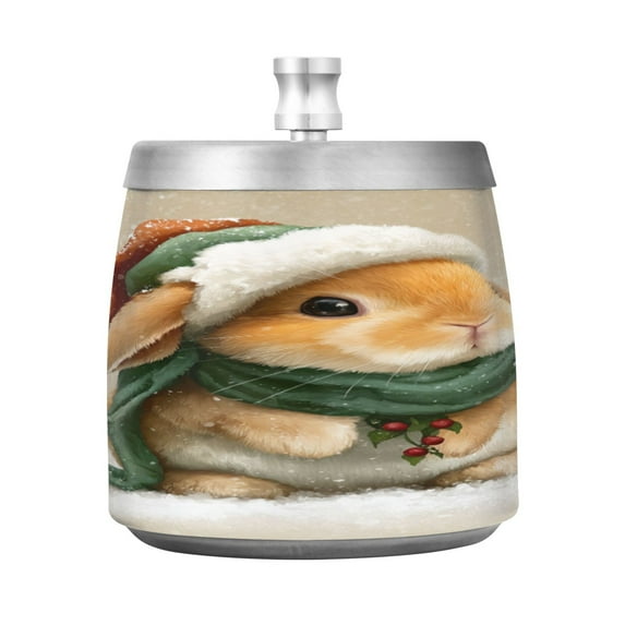 Ashtray Home Ashtrays Cigar Ashtray Smokeless Ashtray Fashionable and Durable Yellow Christmas Rabbit