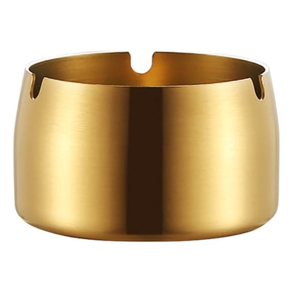 Ashtray Stainless Steel High Temperature ResistantDrop ResistantRound Design Ashtray 9.9x9.9x5.1cm Cool Ashtrays