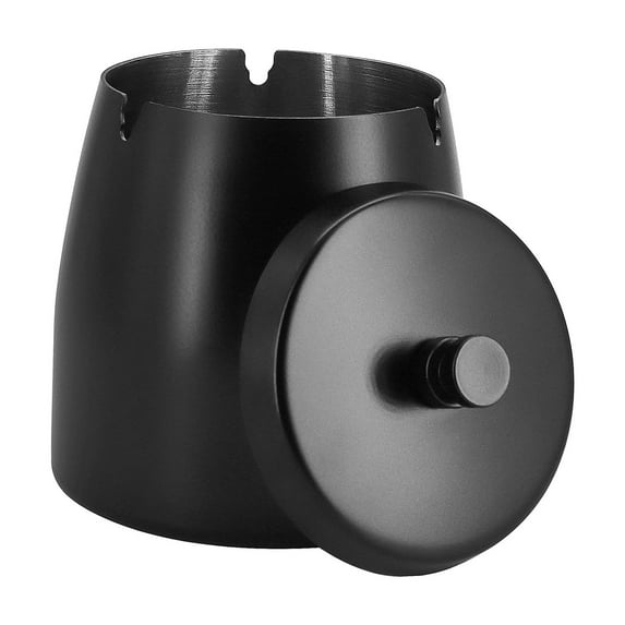 Ashtrays,Outdoor Ashtray with Lid - Ashtray for Outside Patio, Stainless Steel Windproof Smokeless Ash Tray for Balcony, Ashtrays for Smokers Home Office Decoration