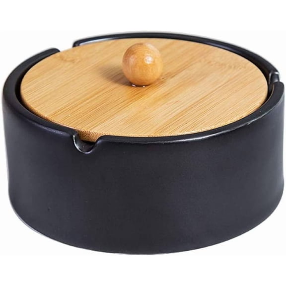 Ashtrays for Cigarettes Ceramic Ashtray with Lids Round Cigars Ashtray Personalized Simple Office Living Room