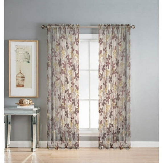 Ashville Printed Sheer Curtain Panels