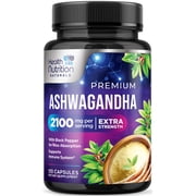 Ashwagandha Supplements 2100mg - Best Ashwagandha Root & Powder Capsule with Black Pepper for Max Absorption - Naturally Calm & Unwind for Women & Men - Vegan, Gluten Free, USA Bottled - 120 Capsules
