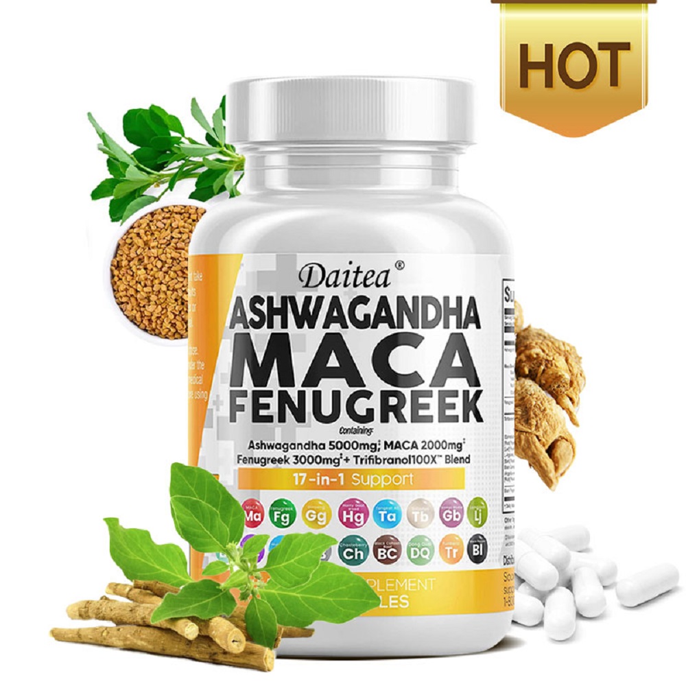 Ashwagandha 5000mg Maca Root 2000mg Fenugreek 3000mg Supplement with