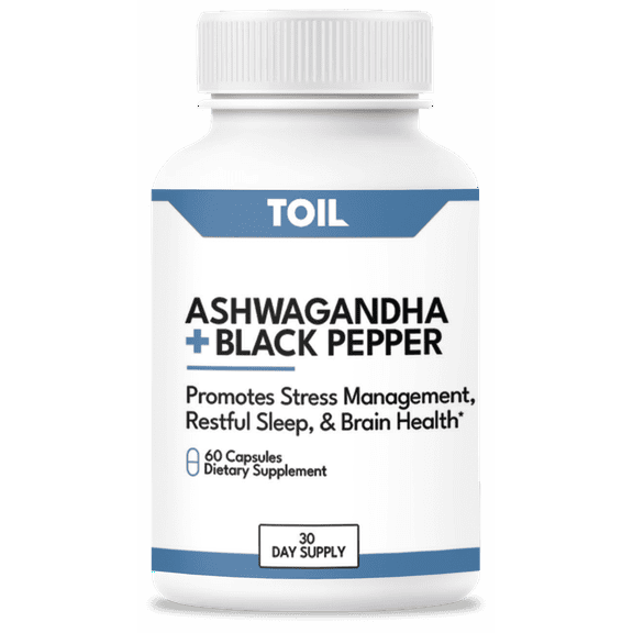 Ashwagandha + Black Pepper, 650mg Capsules, 30 Servings