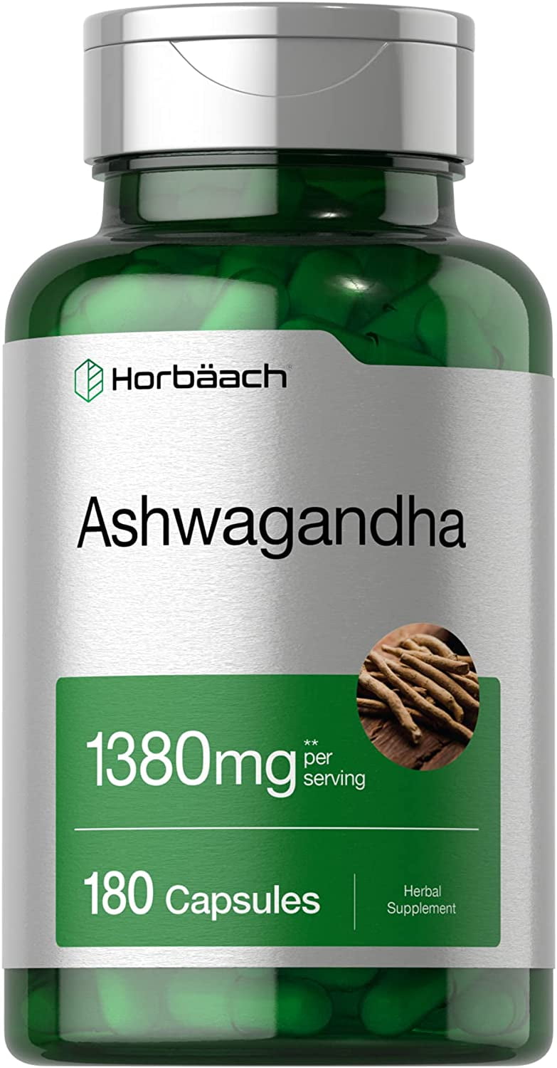 Ashwagandha Capsules 1380mg | 180 Count | Root Extract | Supplement for Men and Women | by Horbaach