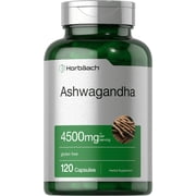 Ashwagandha Capsules | 4500 mg Supplement for Men and Women | 120 Count | by Horbaach