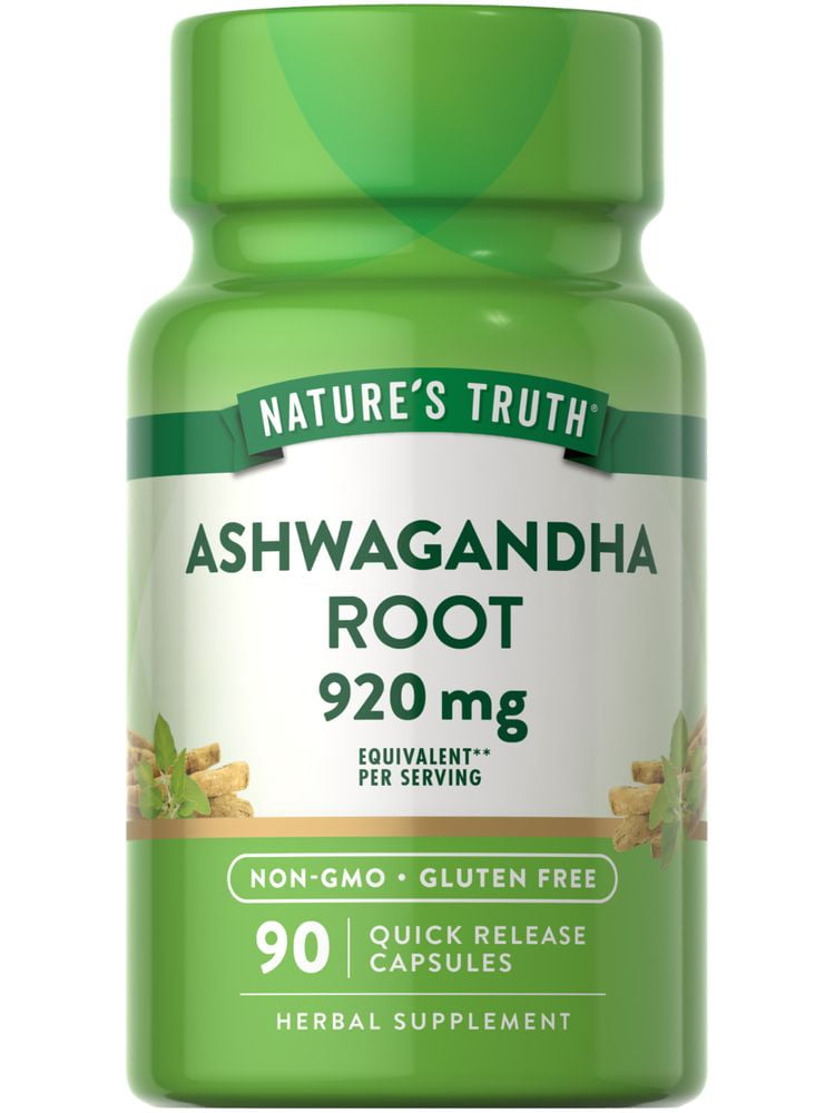 Ashwagandha Capsules | 920 mg | 90 Count | For Men and Women | by Nature's Truth
