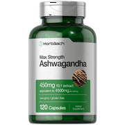 Ashwagandha Capsules | Max Strength Supplement | 120 Capsules | Non-GMO, Gluten Free | by Horbaach