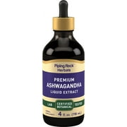 Ashwagandha Root Liquid Extract Supplement | 4 fl oz | Premium Tincture Drops | Non-GMO, Gluten Free | by Piping Rock