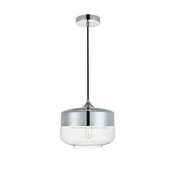 Ashwell 1 Light Chrome Pendant With Clear Glass