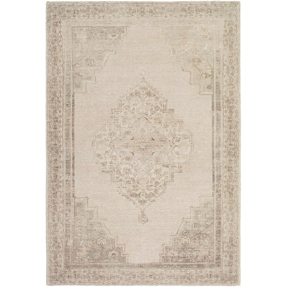 BoutiqueRugs Ashwin Traditional Area Rug - Beige, Dark Brown - 2' x 3'