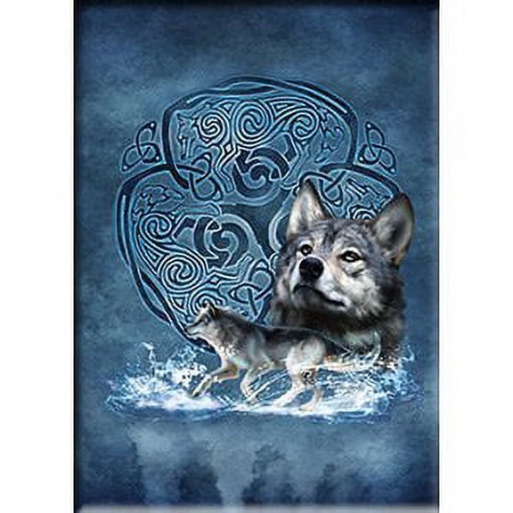 Ashwood Brigid Celtic Wolf, Officially Licensed Original Artwork, MAGNET - 2.5" x 3.5"