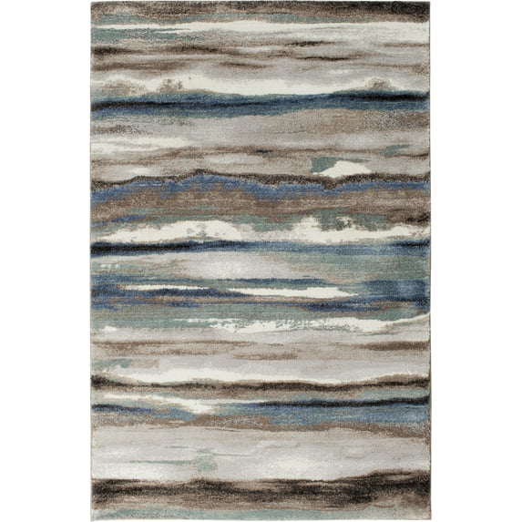 Ashwood Home Trisha Yearwood Relax Maisie 5' x 7'6" Blue Abstract Area Rug